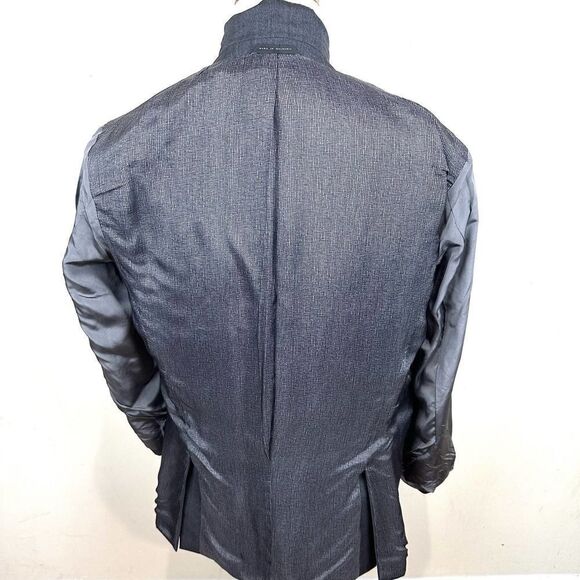 Hugo Boss Drago Grey‎ Herringbone Blazer 44 L EUC Read - Picture 8 of 15